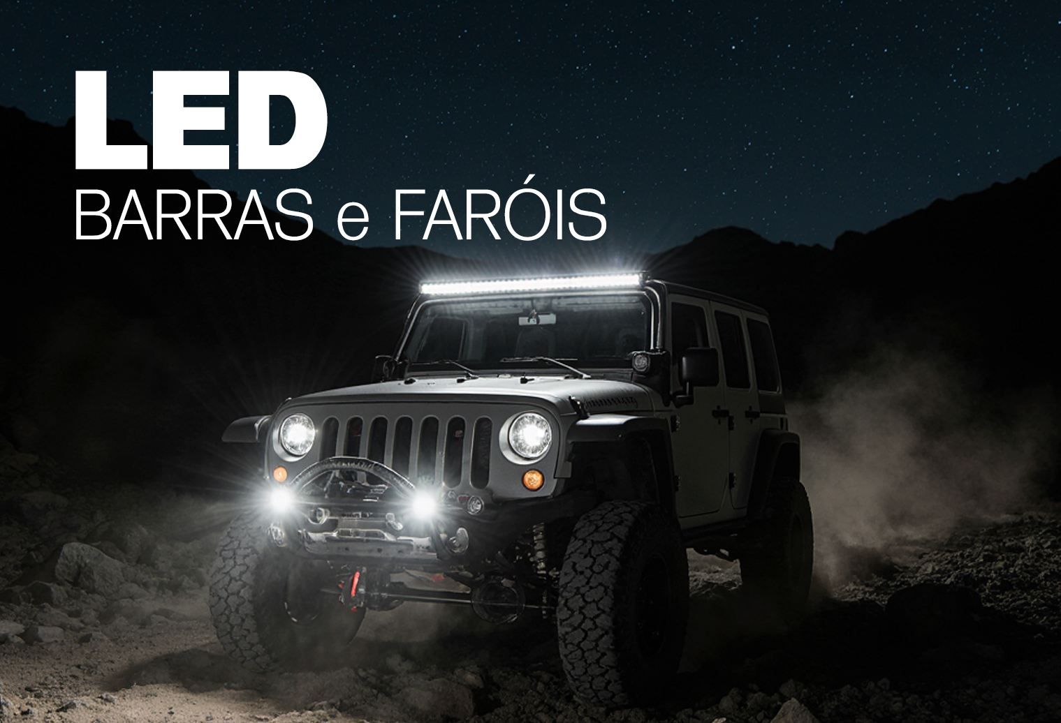 FAROIS E BARRAS LED