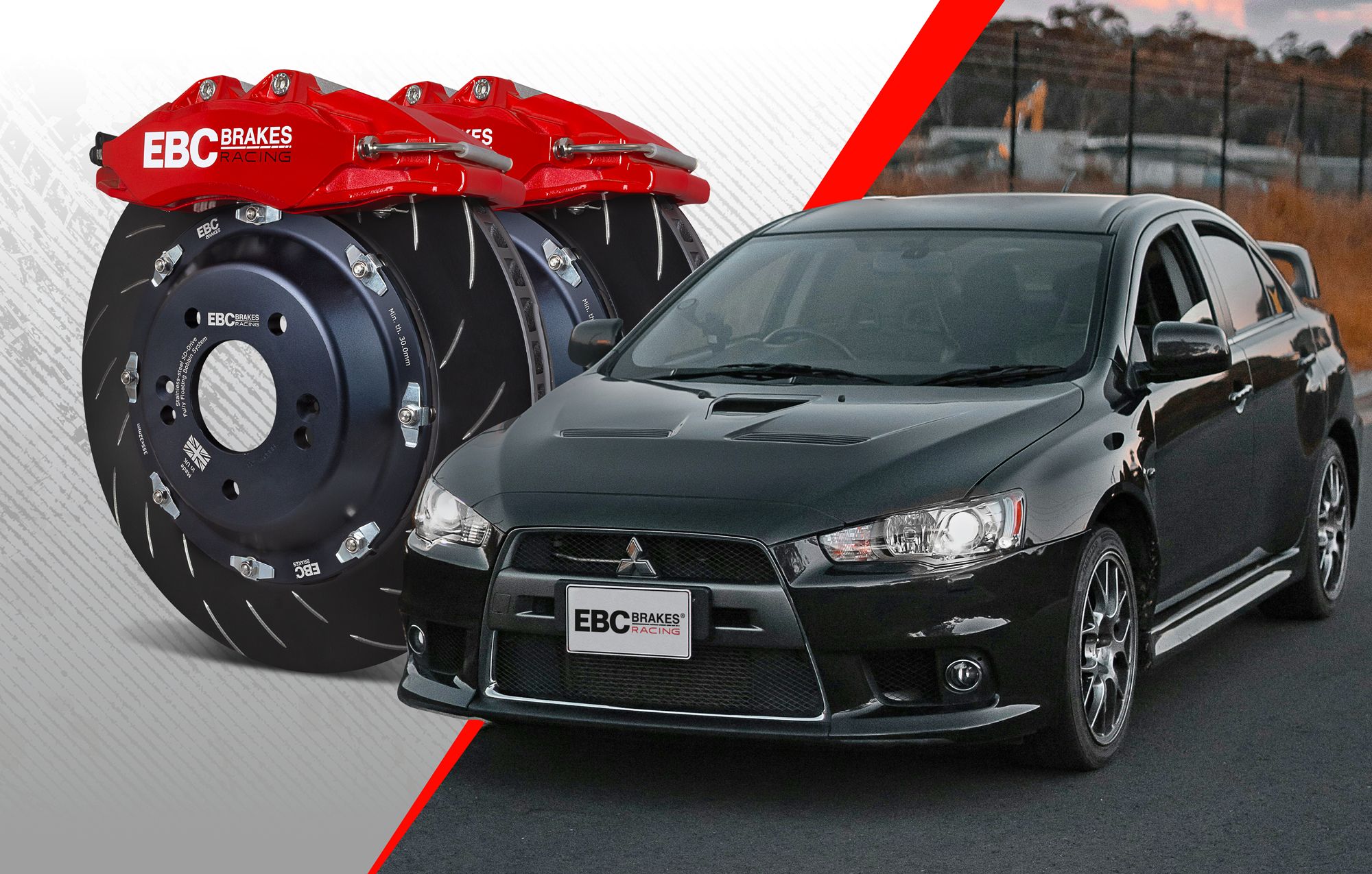 NOVO KIT EBC BRAKES RACING PARA MITSUBISHI EVO X