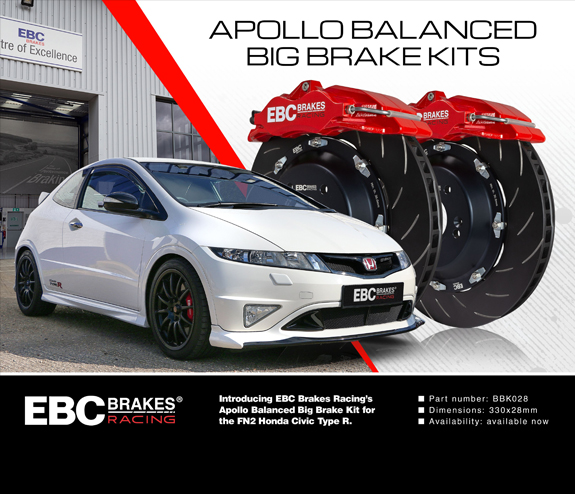 HONDA CIVIC TYPE R FN2 - EBC APOLLO BIG BRAKES já disponíveis!