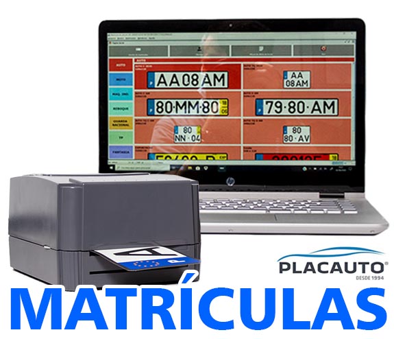 SISTEMAS DE IMPRESSÃO DE MATRÍCULAS ACRÍLICAS