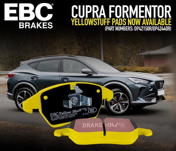 Pastilhas Travão EBC BRAKES para CUPRA FORMENTOR já disponiveís!