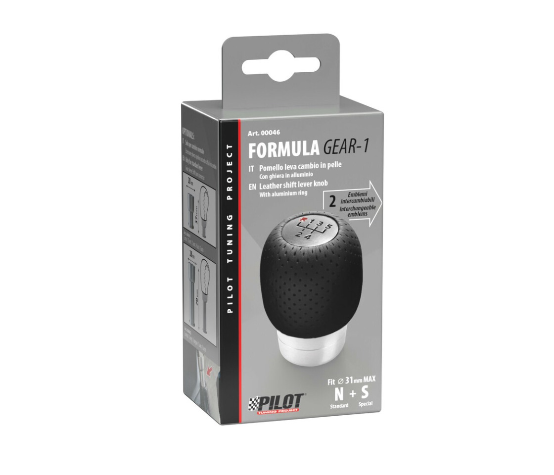 MANETE / ALAVANCA / MOCA VELOCIDADES UNIVERSAL PELE PRETA FORMULA GEAR 1 LAMPA 00046