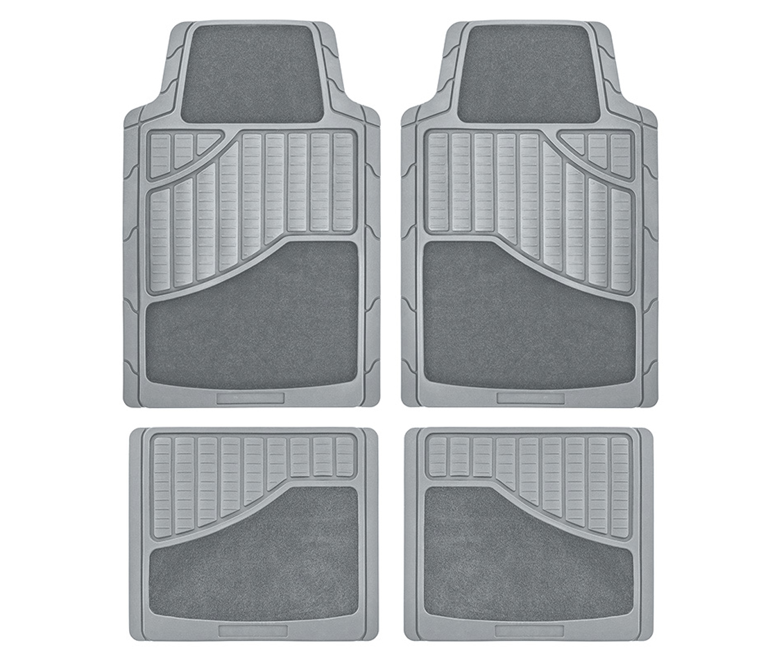 TAPETES UNIVERSAIS MISTOS BORRACHA E ALCATIFA VISION II CINZA