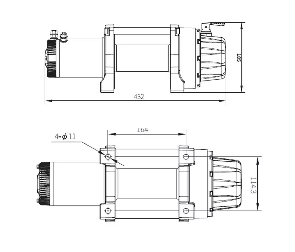 GUINCHO ELÉTRICO 4X4 CARBON WINCH 6000LB / 2724KG 12V CABO SINTÉTICO