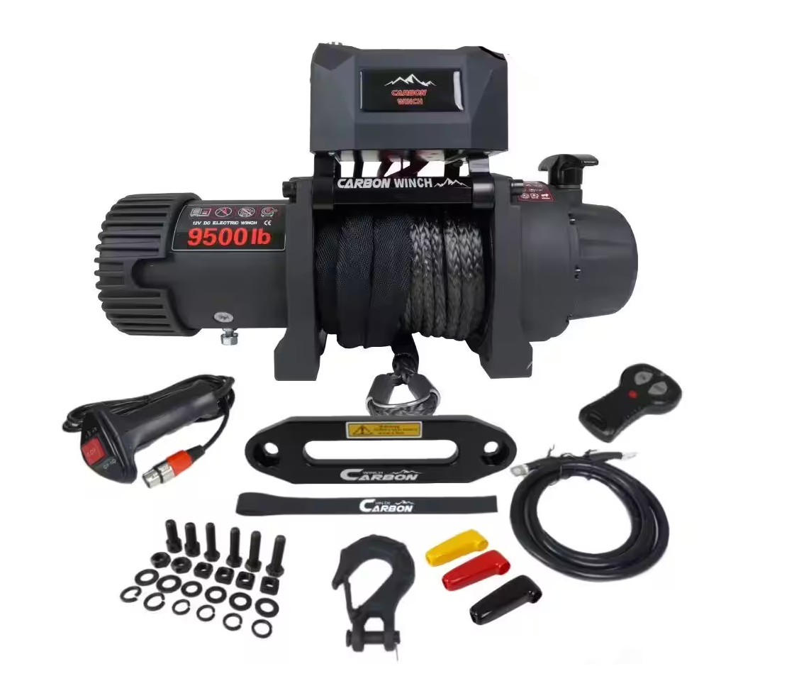 GUINCHO ELÉTRICO 4X4 CARBON WINCH 9500LB / 4309KG 12V CABO SINTÉTICO GUINCHO ELÉTRICO 4X4 CARBON WINCH 9500LB / 4309KG 12V CABO SINTÉTICO