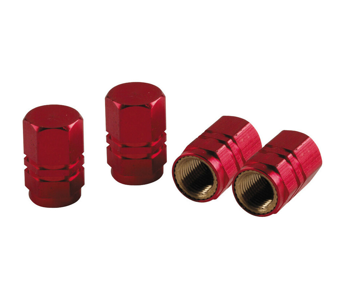 TAMPAS VÁLVULAS JANTE HEXAG VERMELHAS 02505 LAMPA TAMPAS VÁLVULAS JANTE HEXAG VERMELHAS 02505 LAMPA