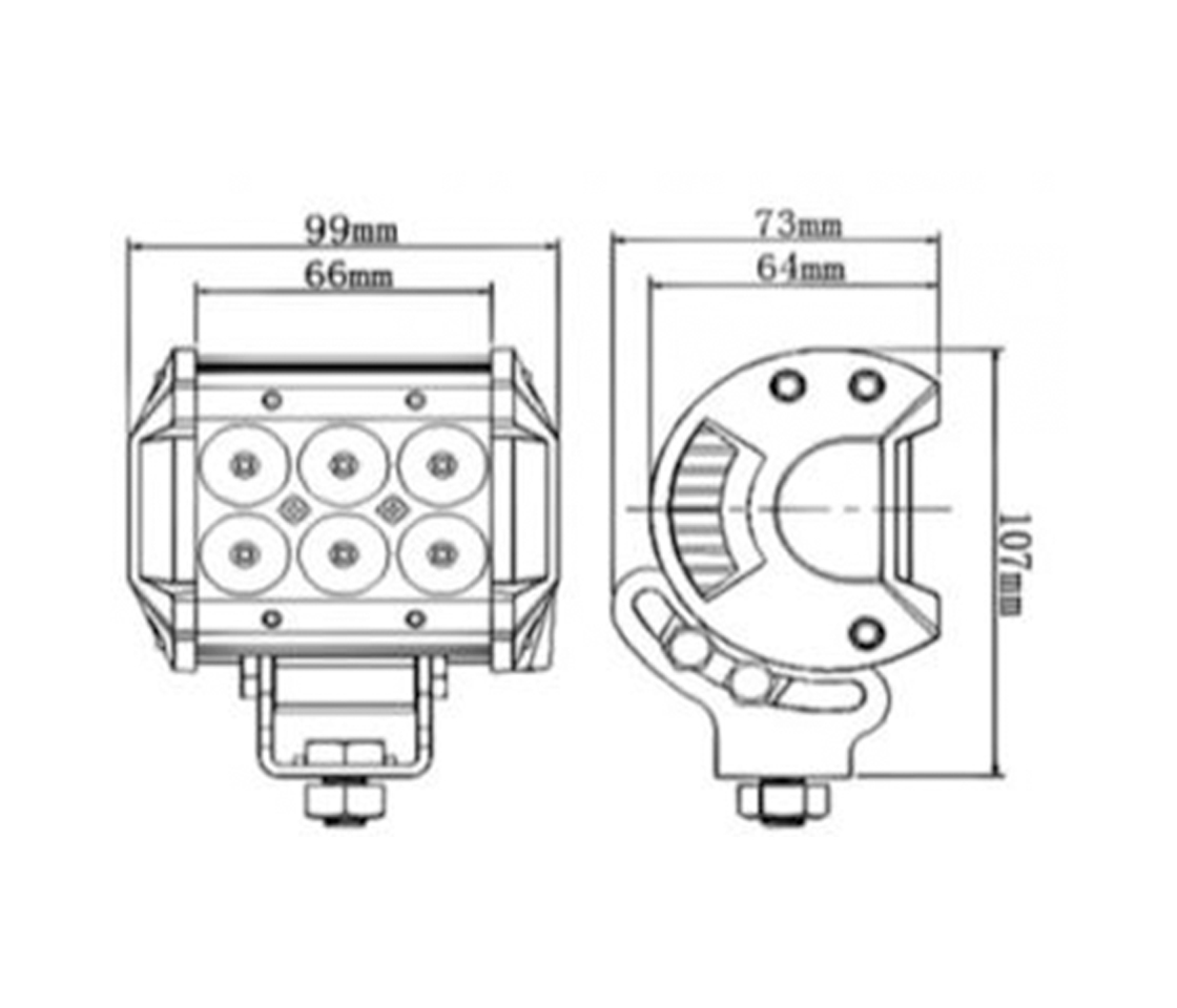 BARRA LED CREE  60W 5400Lum 100MM 12/24V