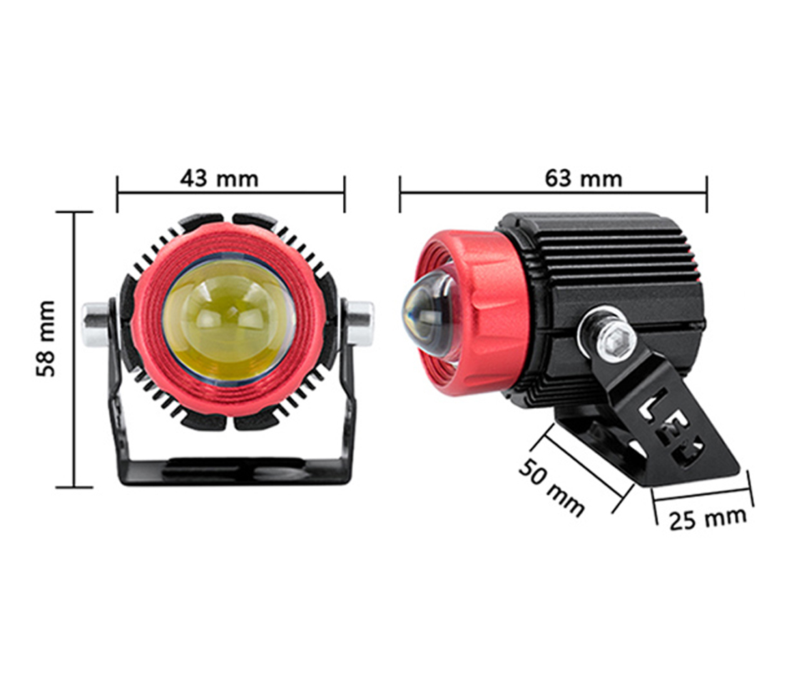 FAROL AUXILIAR LED BRANCO / AMARELO 800LMN 20W FAROL AUXILIAR LED BRANCO / AMARELO 800LMN 20W
