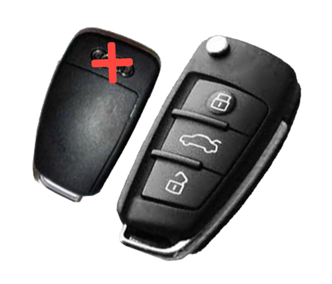 CARCAÇA CHAVE PARA AUDI 3 BOTÕES RETRÁTIL