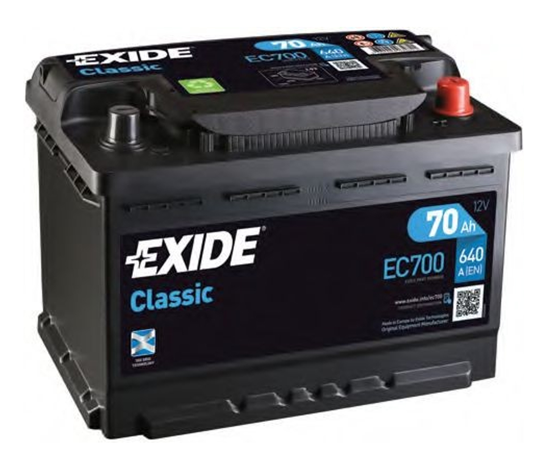BATERIA 70AH 640A EXIDE CLASSIC EC700 BATERIA 70AH 640A EXIDE CLASSIC EC700
