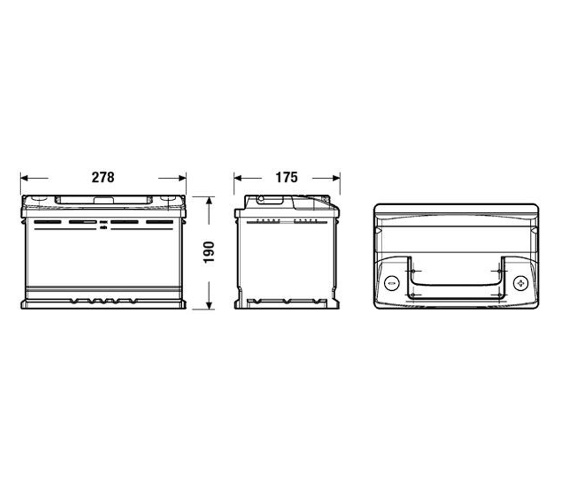 BATERIA  70AH 640A EXIDE CLASSIC EC700