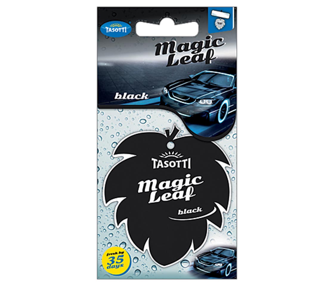 AMBIENTADOR TASOTTI MAGIC LEAF BLACK PARA CARRO & CASA