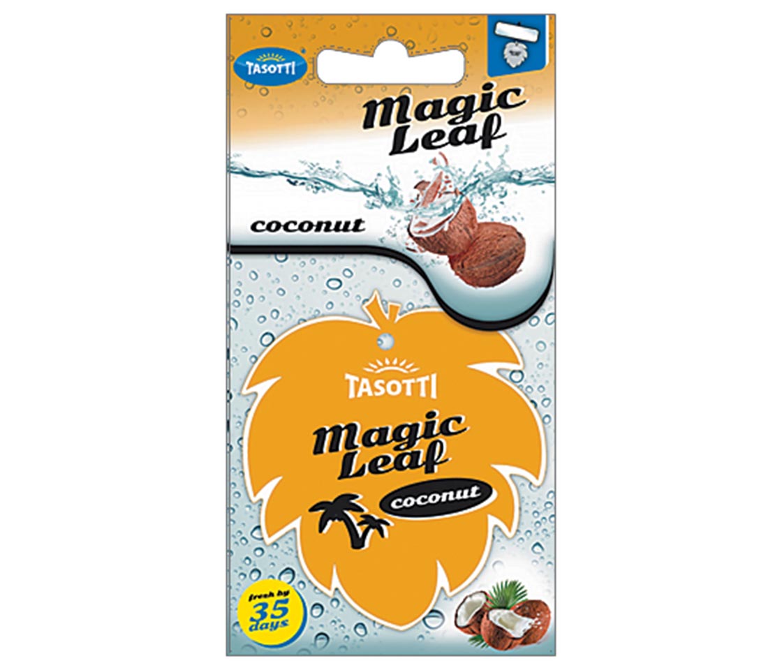 AMBIENTADOR TASOTTI MAGIC LEAF COCONUT PARA CARRO & CASA