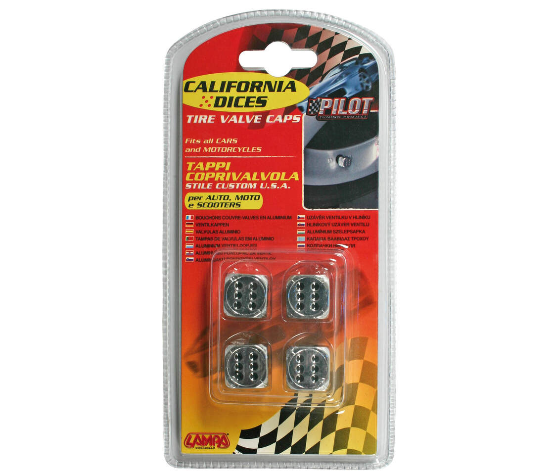 TAMPAS VÁLVULAS JANTE CALIFORNIA CROMADAS LAMPA