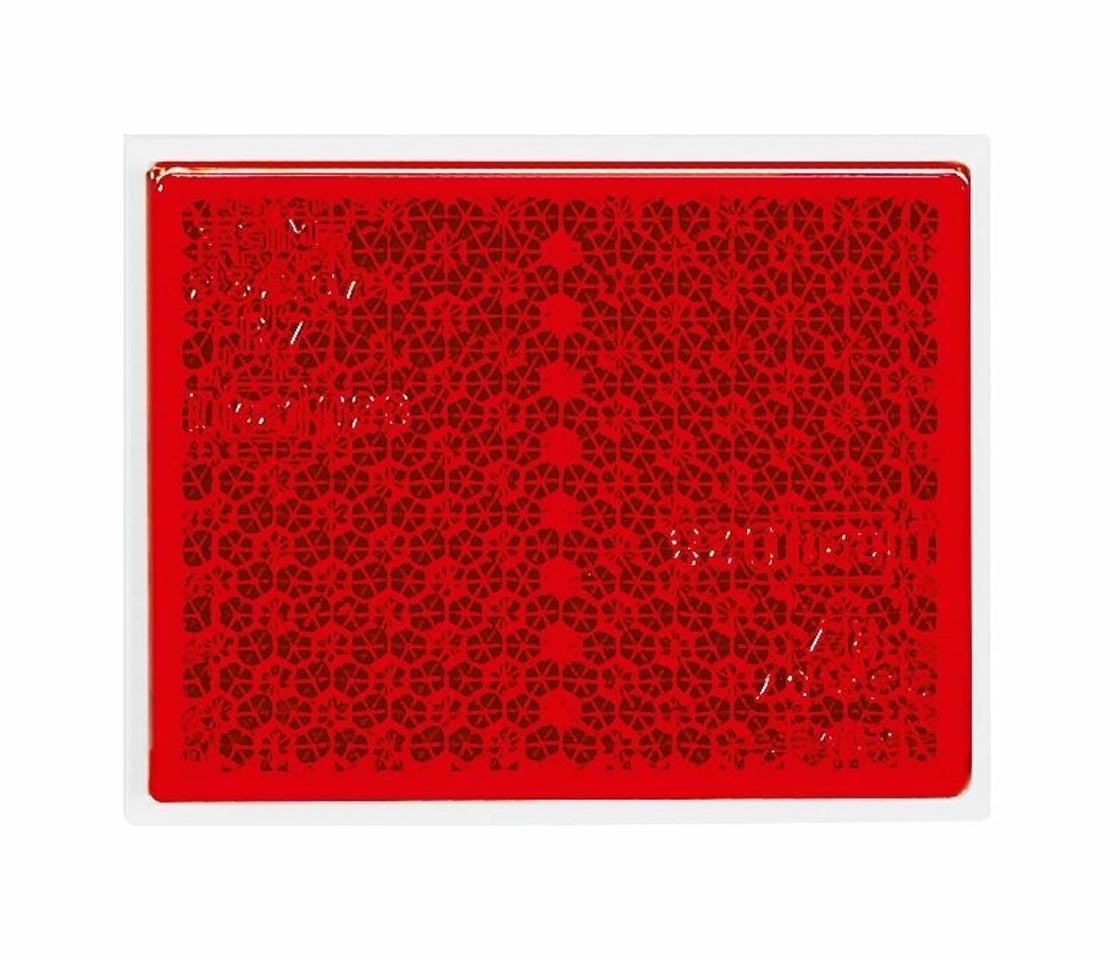 REFLECTOR VEMELHO RECTANGULAR 64X50MM