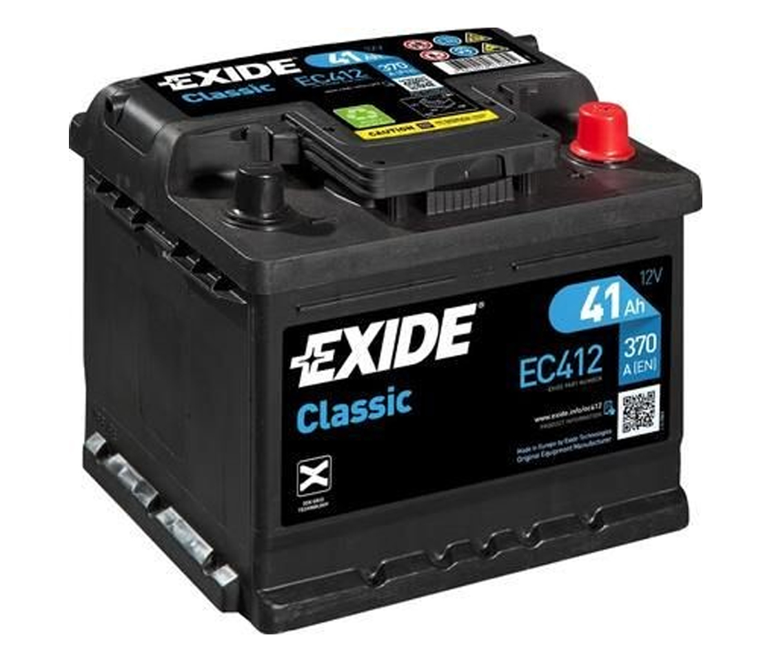 BATERIA  41AH 370A EXIDE CLASSIC EC412