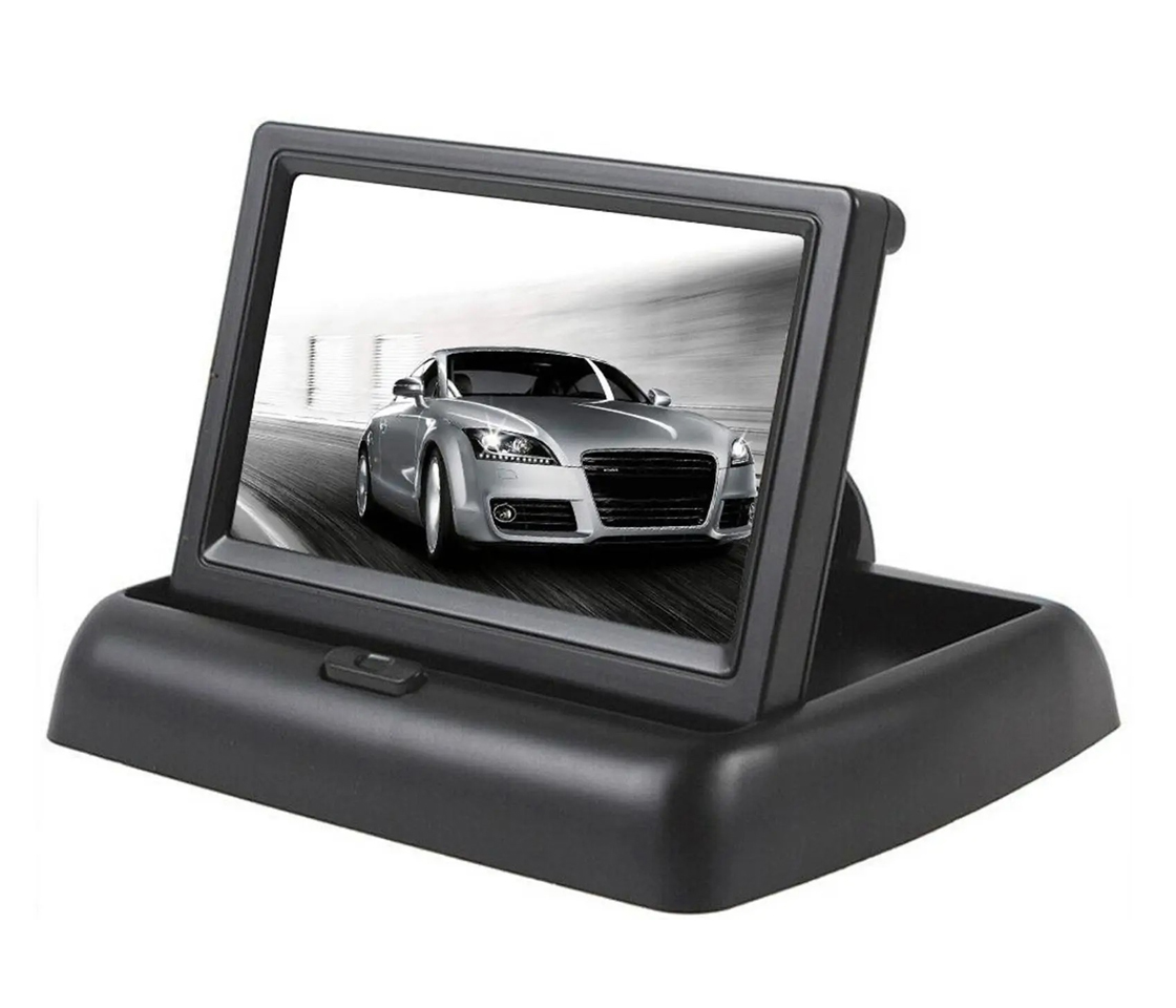 MONITOR TFT LCD 4,3 12V C/ 2 ENTRADAS VÍDEO