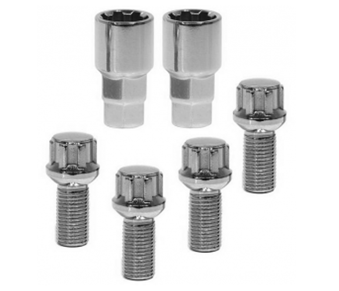 PERNOS SEGURANÇA / ANTI-ROUBO 12x1,5 L25 CH17/19 ESFÉRICO 2 CHAVES