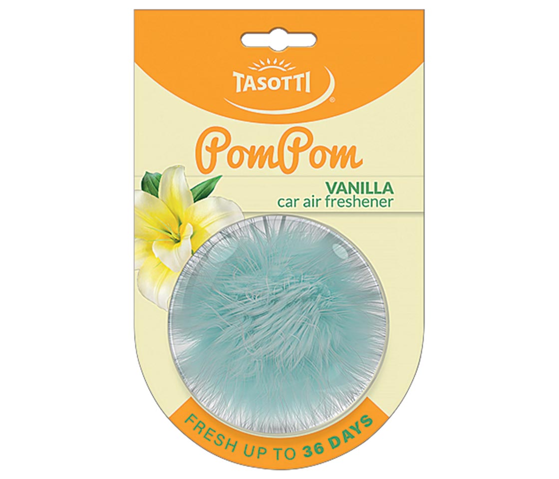 AMBIENTADOR TASOTTI POMPOM VANILLA PARA CARRO & CASA AMBIENTADOR TASOTTI POMPOM VANILLA PARA CARRO & CASA