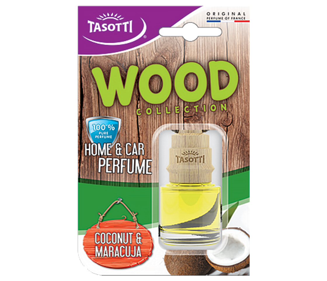 AMBIENTADOR TASOTTI WOOD 7ML COCONUT MARACUJA PARA CARRO & CASA