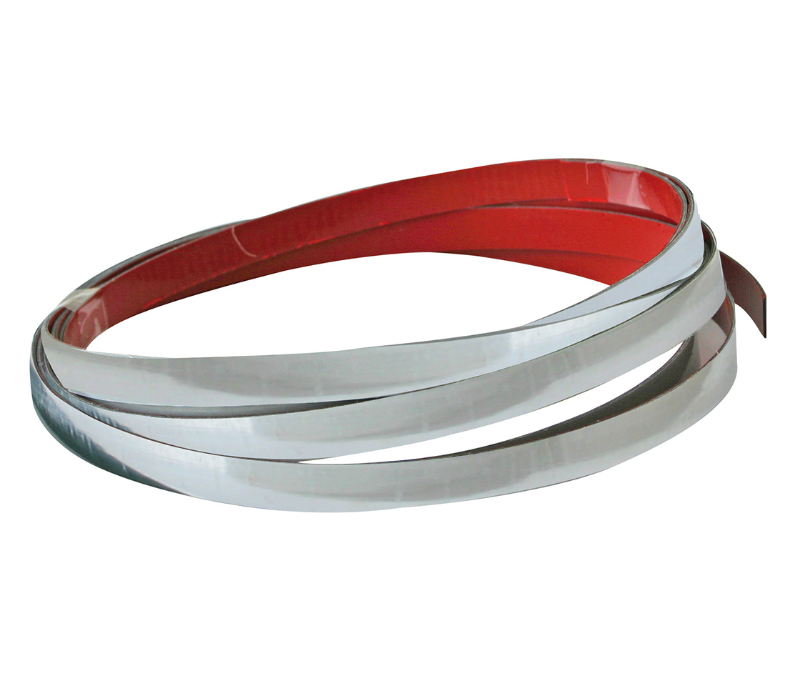 FITA ADESIVA DECORATIVA CROMADA 4 MT | 5MM 20880 LAMPA FITA ADESIVA DECORATIVA CROMADA 4 MT | 5MM 20880 LAMPA