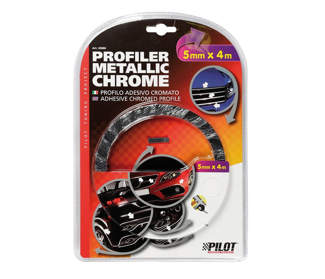 FITA ADESIVA DECORATIVA CROMADA 4 MT | 5MM 20880 LAMPA