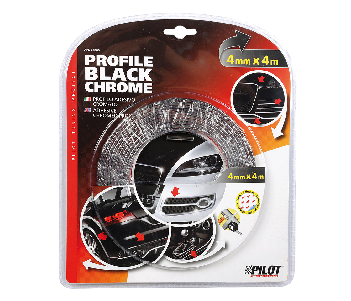 FITA ADESIVA DECORATIVA CROMADA 4 MT | 4MM 20888 LAMPA