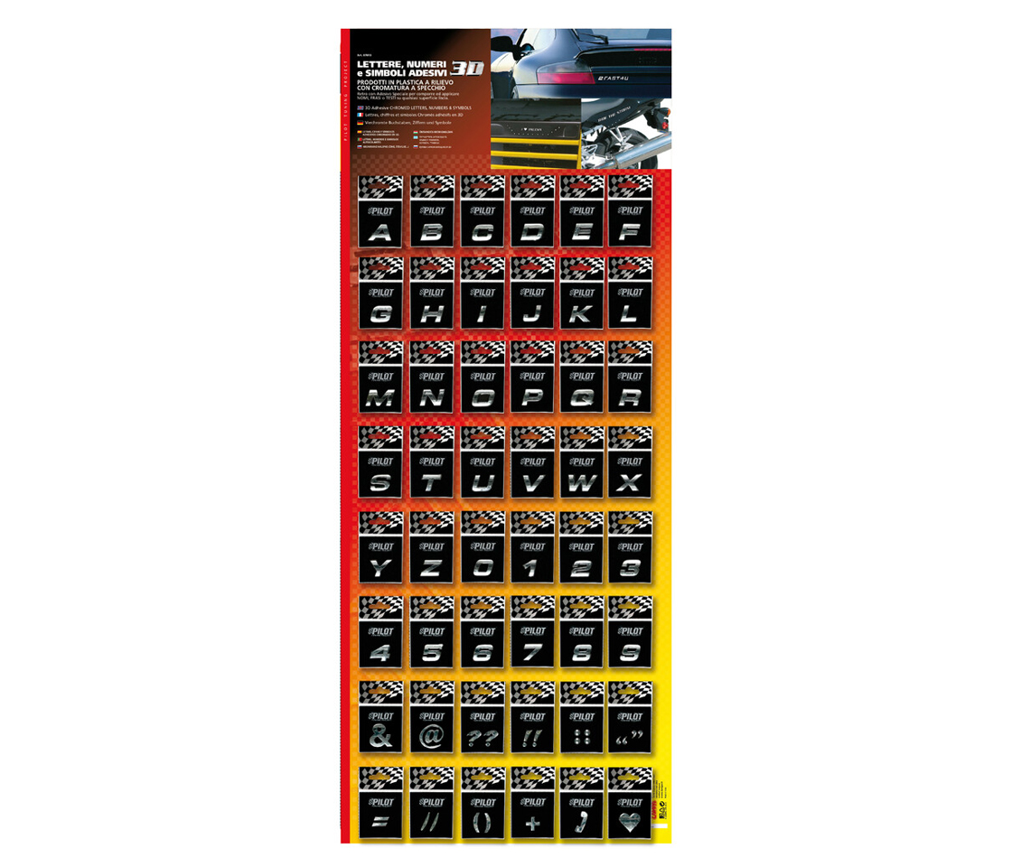 EXPOSITOR LETRAS 3D 18MM 480 UN 07910 LAMPA