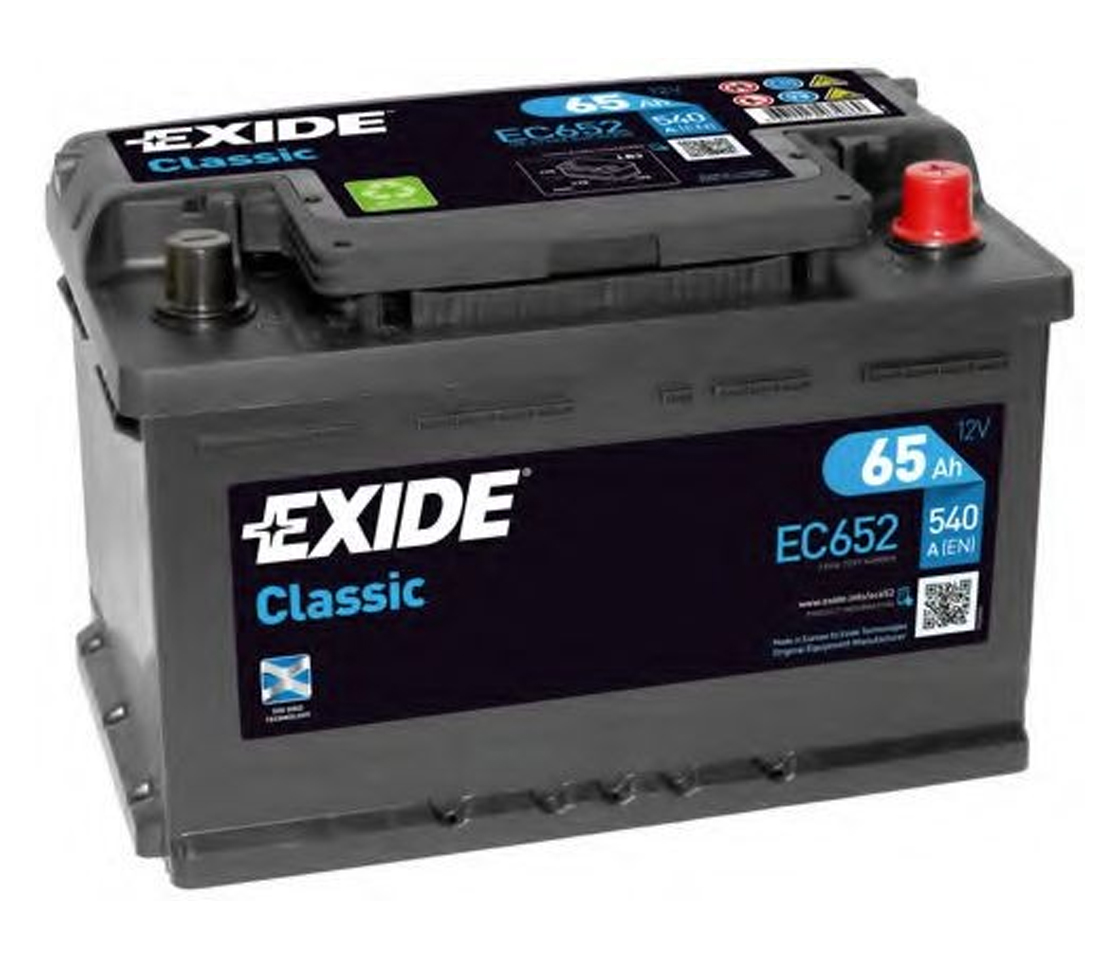 BATERIA 65AH 540A EXIDE CLASSIC EC652 BATERIA 65AH 540A EXIDE CLASSIC EC652