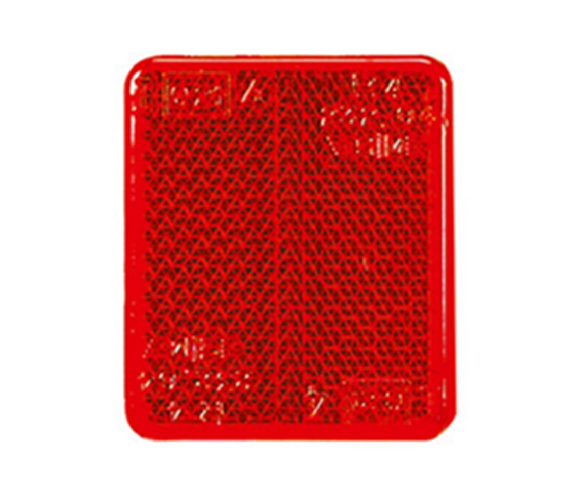 REFLECTOR VERMELHO QUADRADO ADESIVO 39X46MM