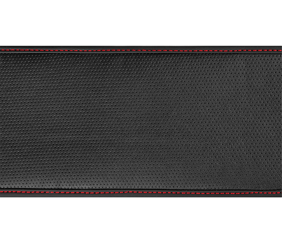 CAPA / PROTEÇÃO DE VOLANTE CARRO SKIN-COVER SKEENTEX BLACK / RED ELÁSTICA 35»37 CM 32967