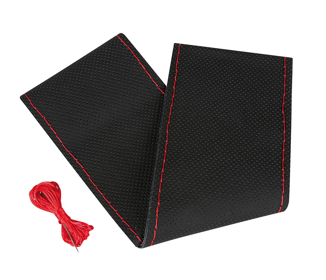 CAPA / PROTEÇÃO DE VOLANTE CARRO PELE PREMIUM PERFURADA L 37/39CM 32995