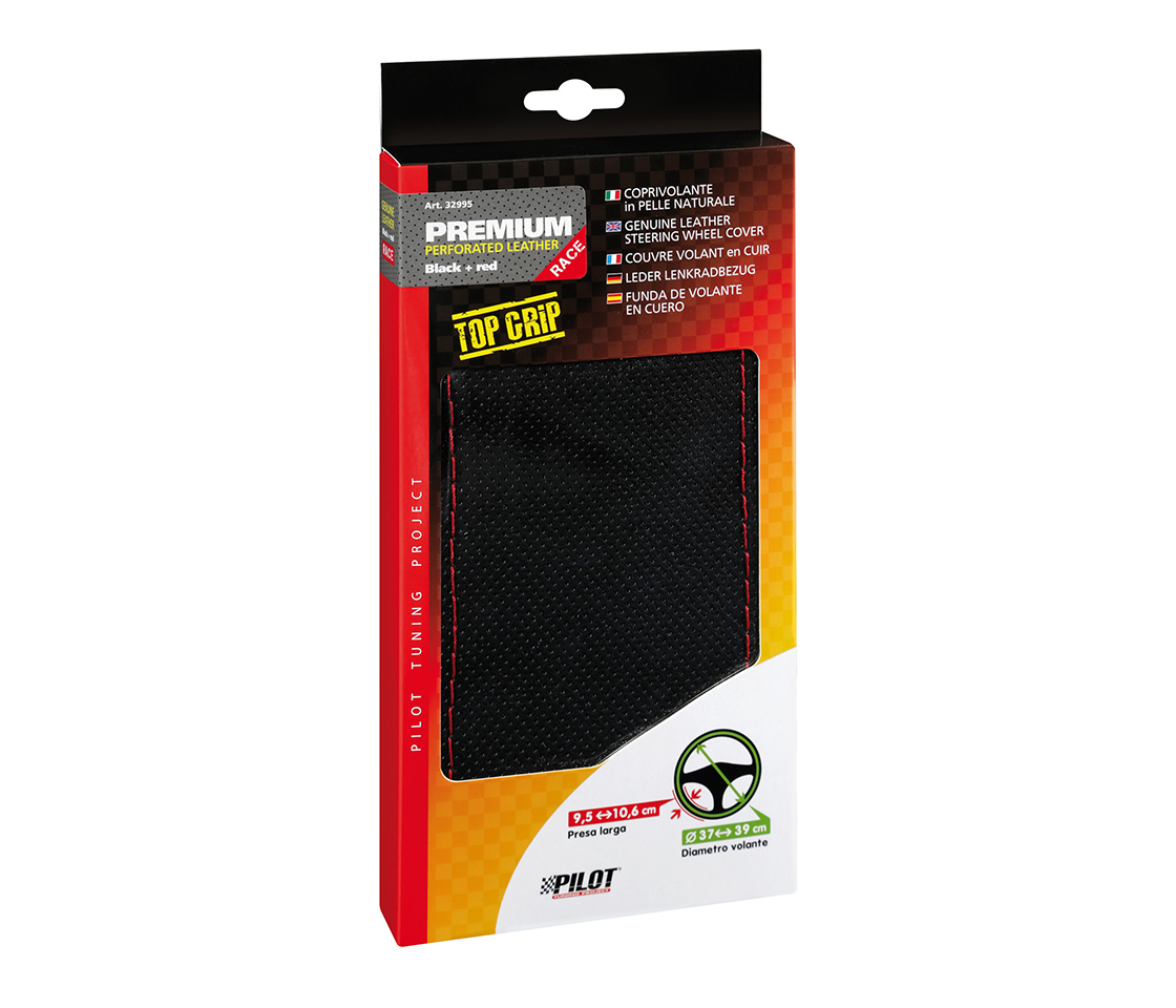 CAPA / PROTEÇÃO DE VOLANTE CARRO PELE PREMIUM PERFURADA L 37/39CM 32995