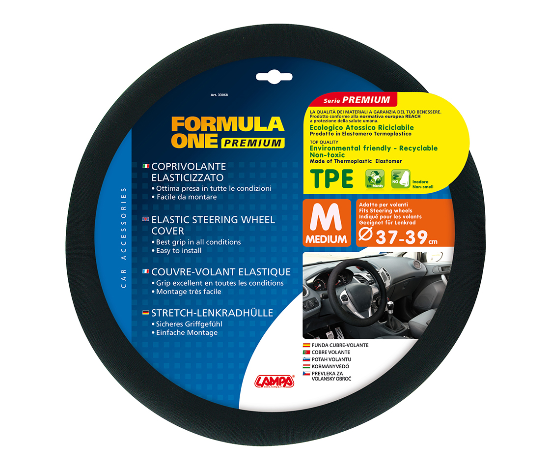CAPA / PROTEÇÃO DE VOLANTE CARRO FORMULA ONE M 37/39CM 33068