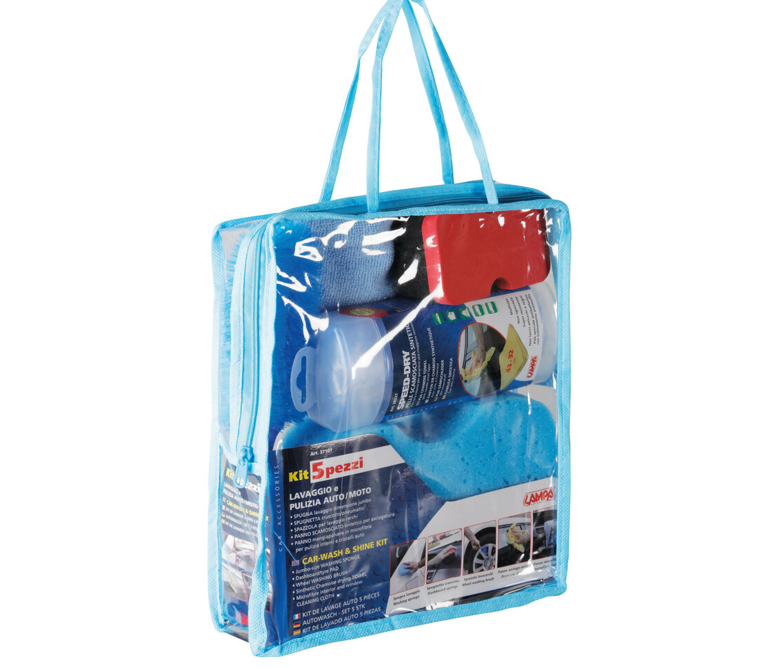 KIT PARA LIMPEZA AUTOMÓVEL COM 5 PEÇAS LAMPA 37107