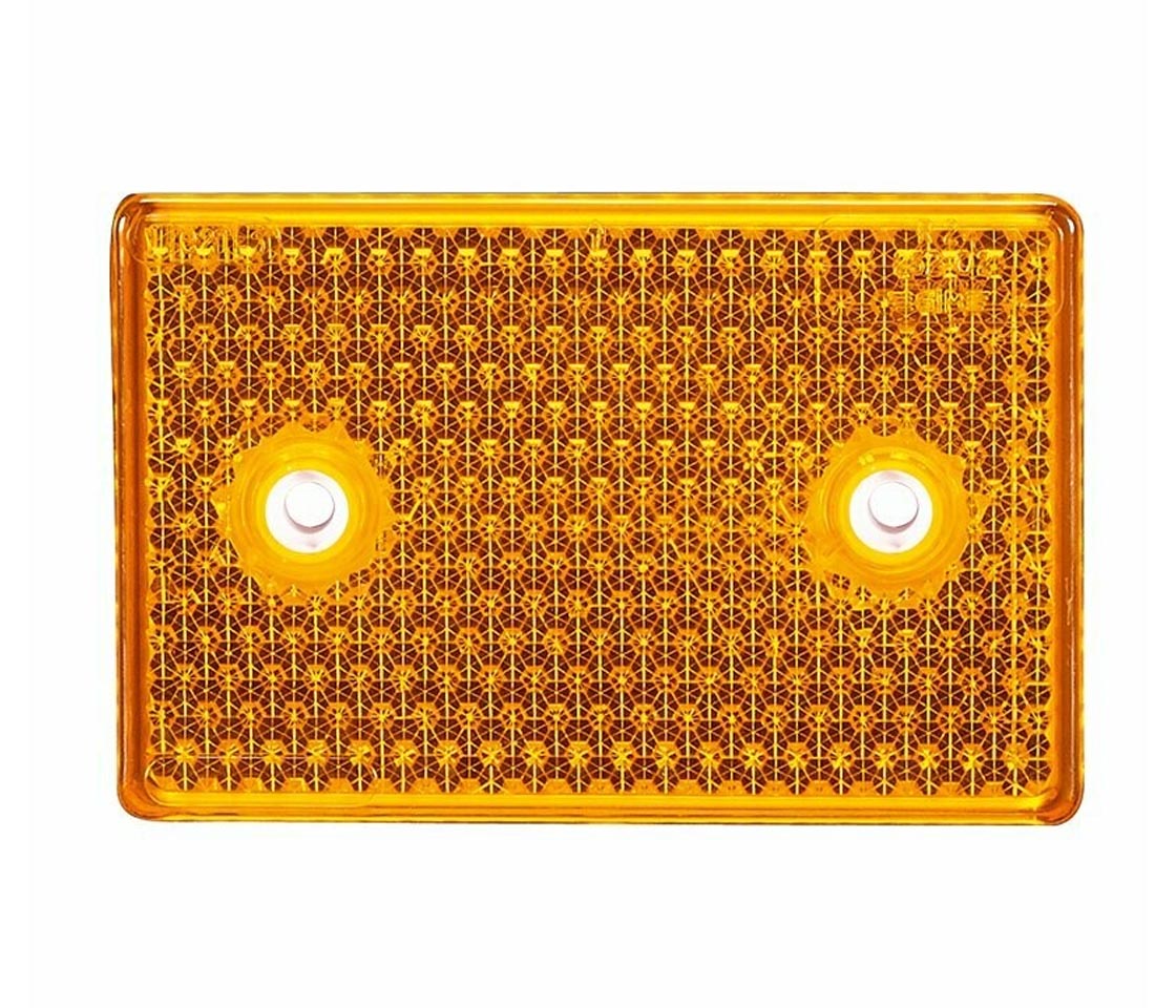 REFLECTOR AMBAR RECTANGULAR ADESIVO 115X75MM