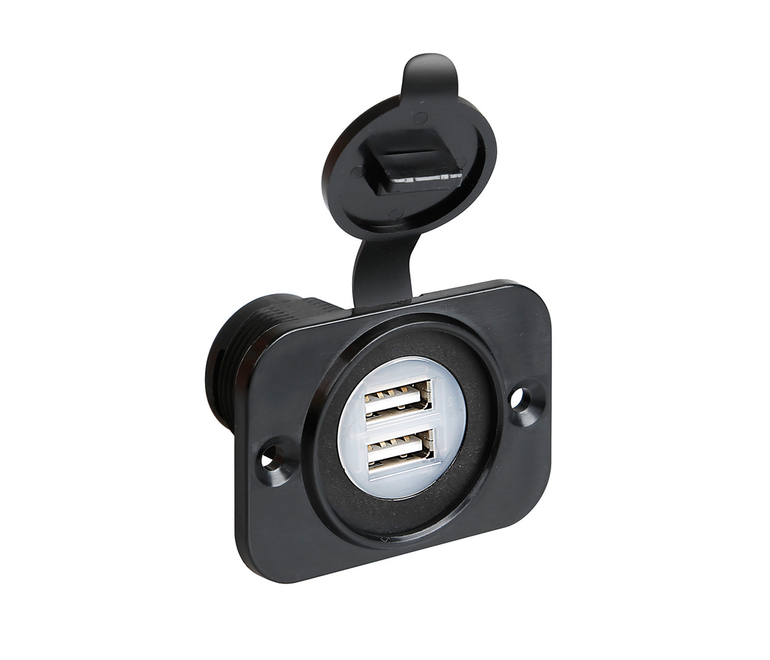 FICHA DUPLA USB 12/24V EXT8 39005 LAMPA