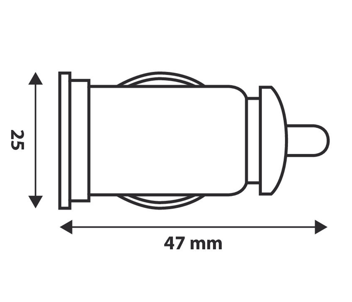 FICHA DE ISQUEIRO SAÍDA USB 1000MA 12/24V 39019 LAMPA