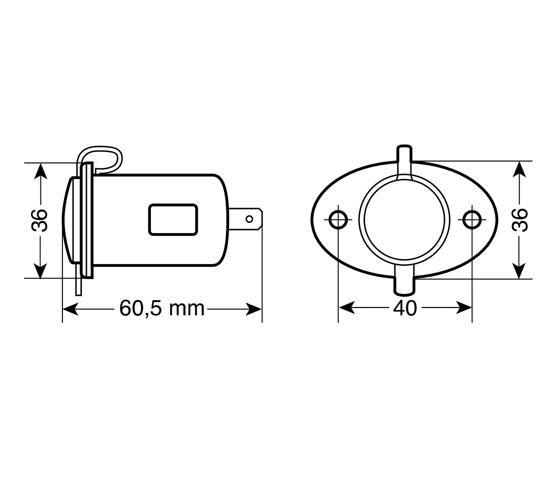 SUPORTE MONTAGEM FICHA PAINEL C/CABO E PROT 39034 LAMPA