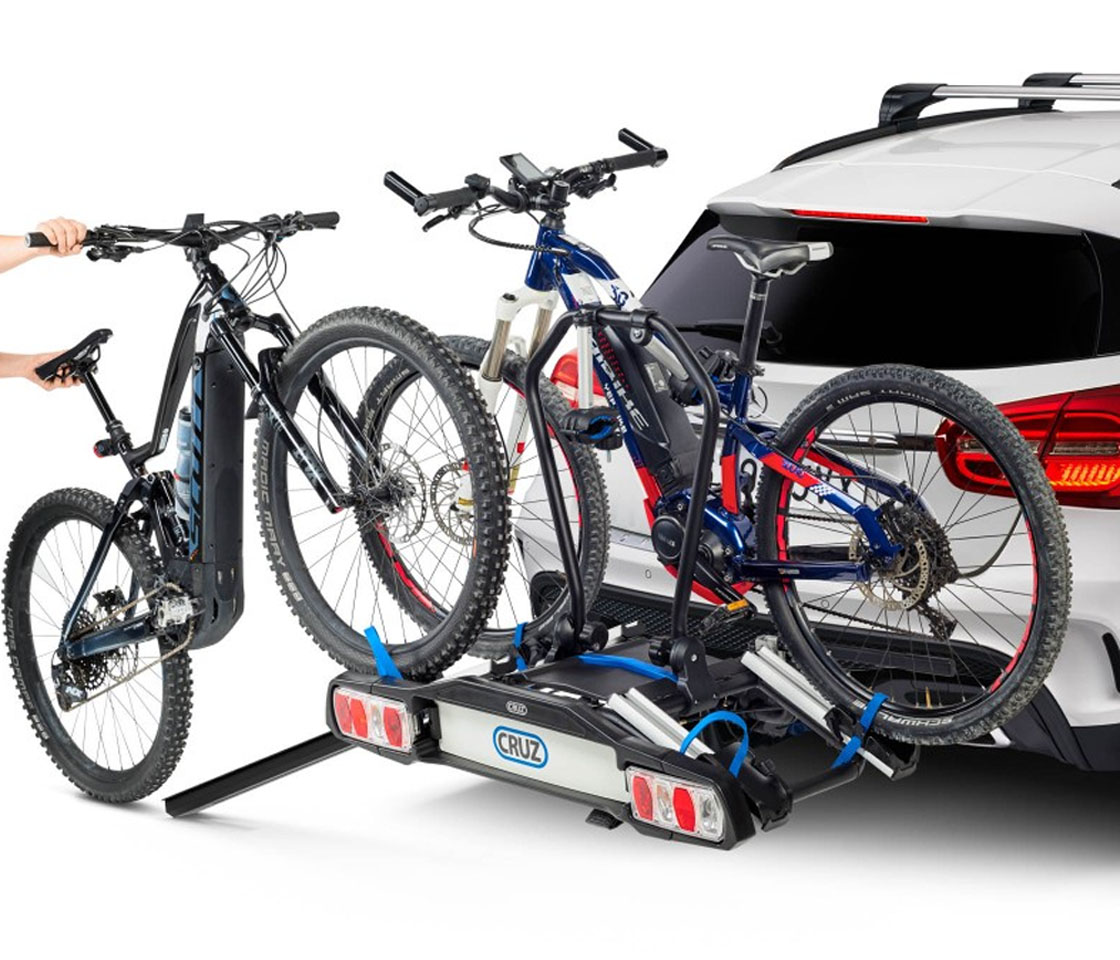 SUPORTE / PORTA BICICLETAS GANCHO REBOQUE PIVOT eBIKE R3 EU 2 BICICLETAS ELETRICAS CRUZ 940-509