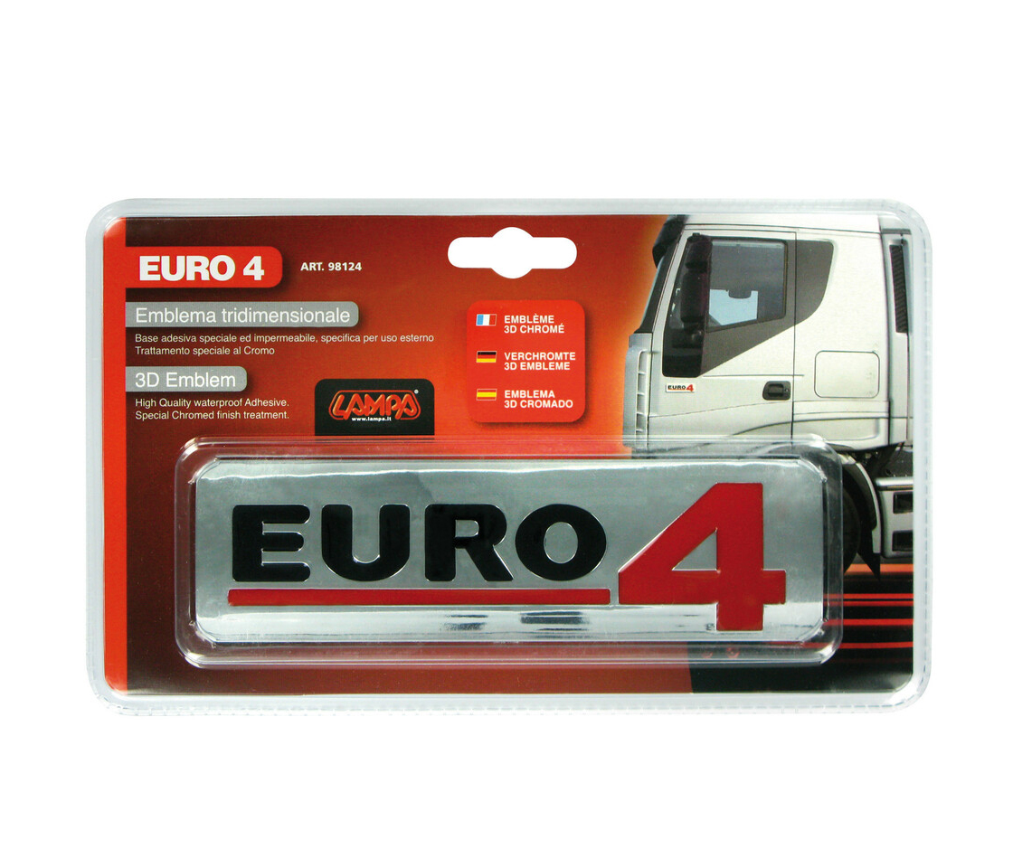 EMBLEMA 3D EURO 4 70X150MM LAMPA