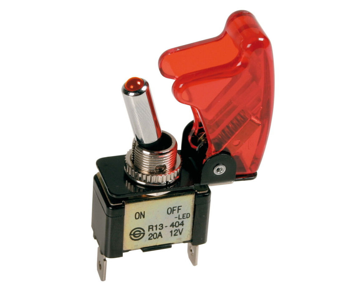 INTERRUPTOR TIPO SWITCH LED VERM.12V/24V 20A LAMPA