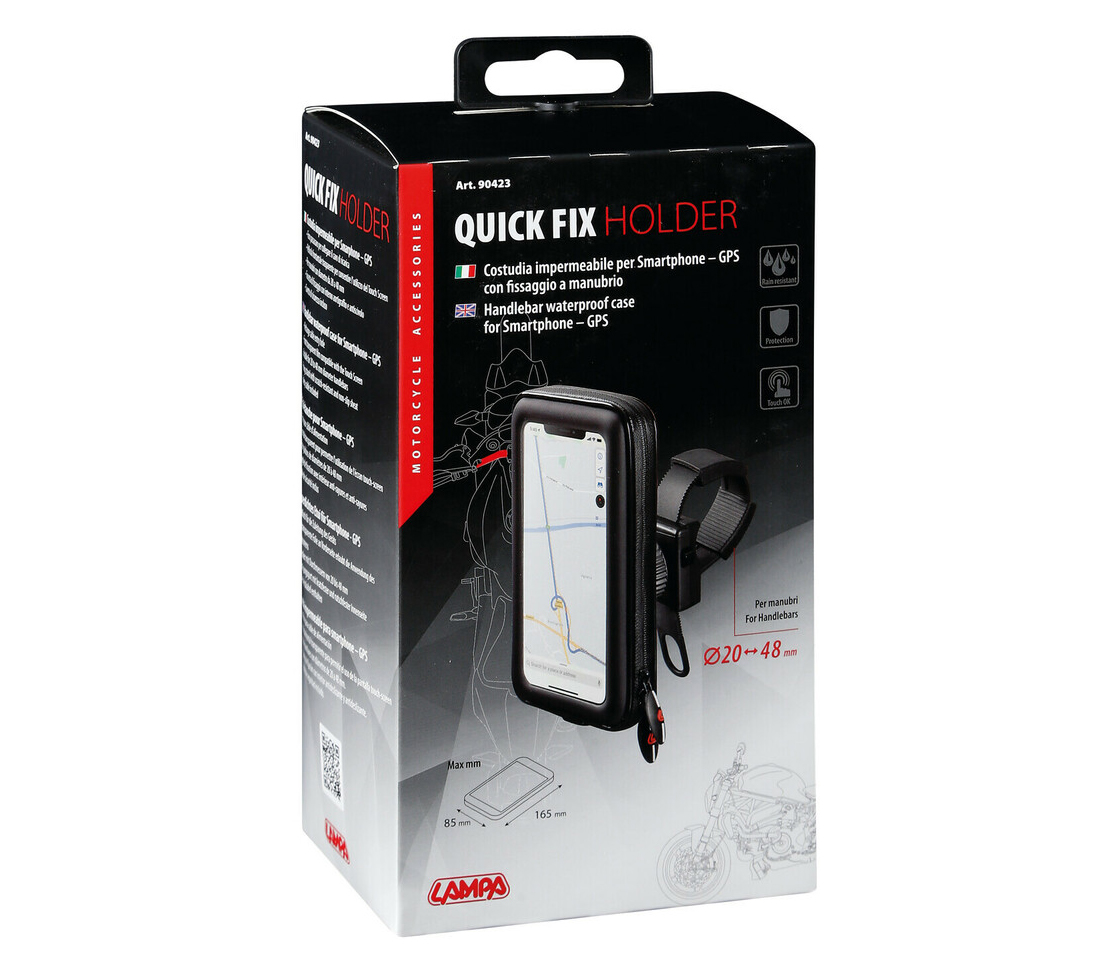 SUPORTE TELEMÓVEL QUICK FIX PROVA DE ÁGUA 105X175X35MM LAMPA