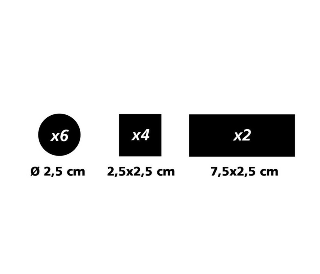 KIT DE VELCROS ADESIVOS 12PCS                70014