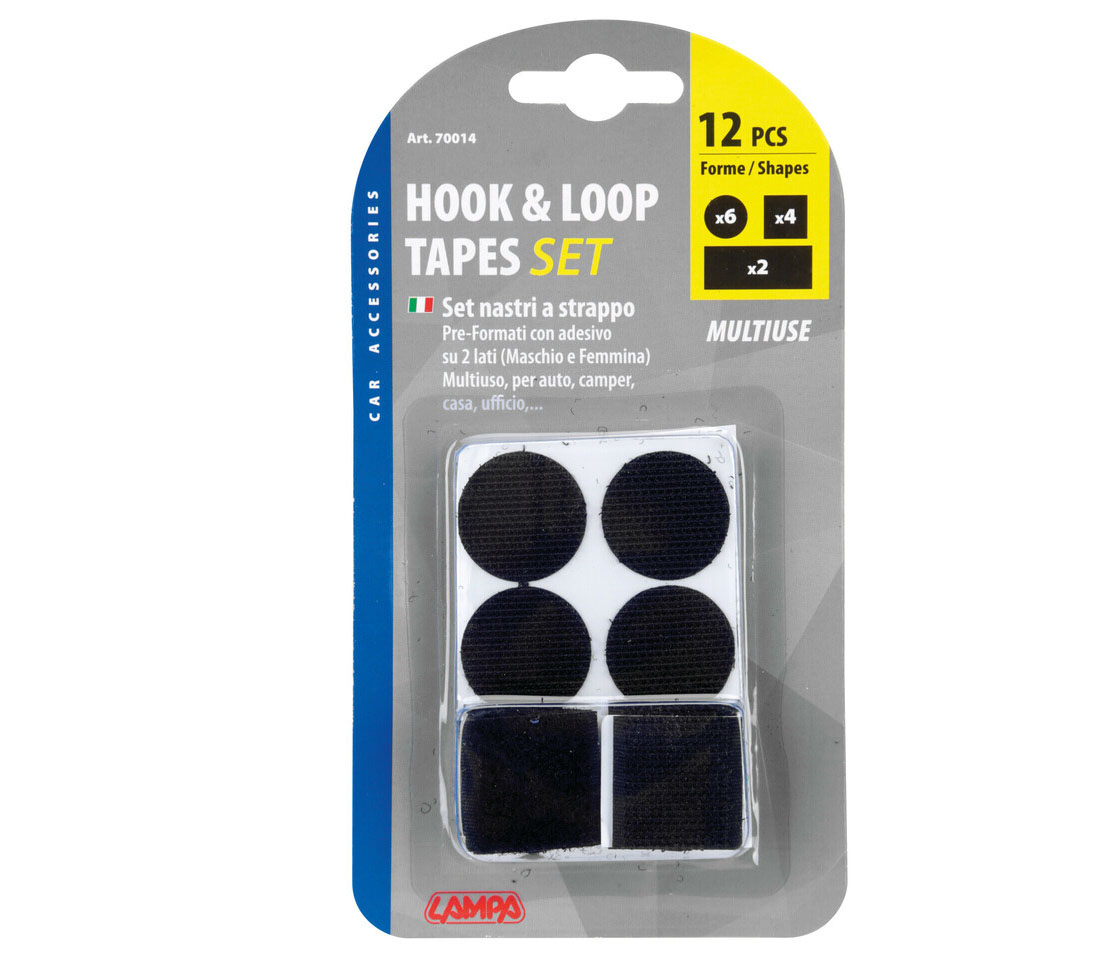 KIT DE VELCROS ADESIVOS 12PCS                70014