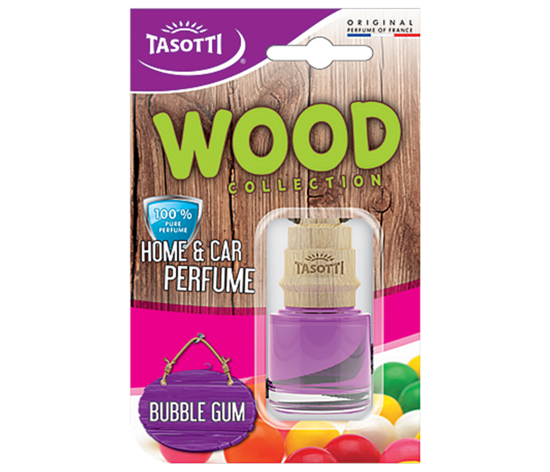 AMBIENTADOR TASOTTI WOOD 7ML BUBBLE GUM PARA CARRO & CASA