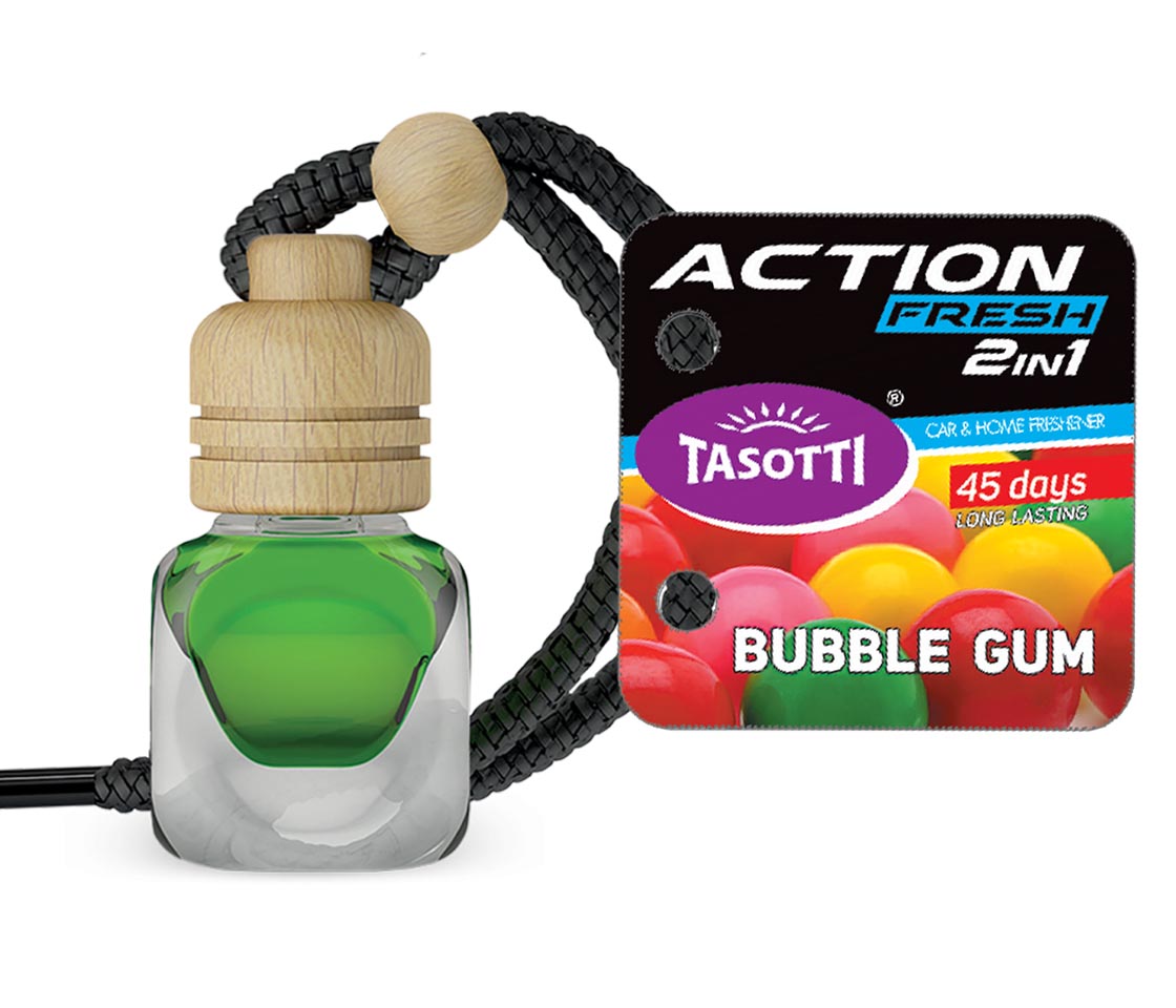 AMBIENTADOR TASOTTI ACTION FRESH BUBBLE GUM PARA CARRO & CASA