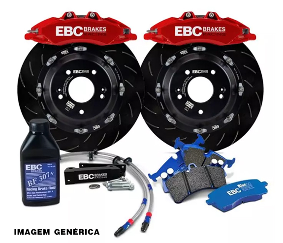 KIT TRAVAGEM EBC BRAKES APOLLO RACING RED VW GOLF GTI MK7/MK8 2.0 TURBO