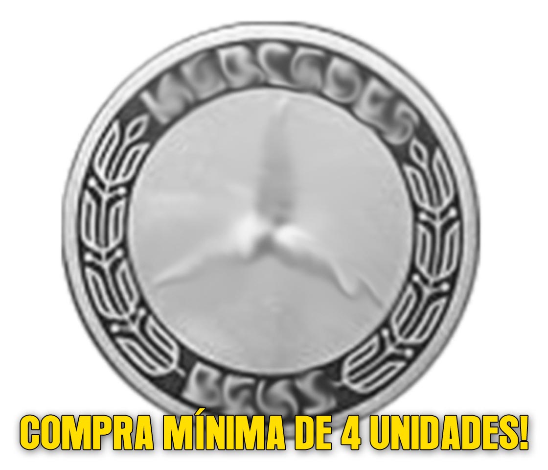 TAMPA CENTRO JANTE PLÁSTICA  MERCEDES TIPO ORIGINAL CROMADA / PRETA 75MM