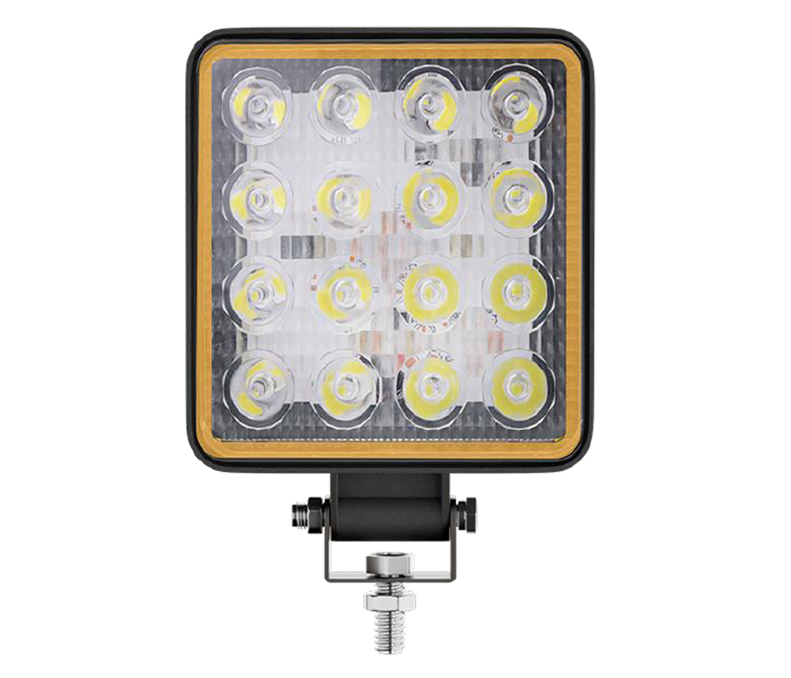 FAROL LED QUADRADO 48W COM HALO RING TIPO ANGEL EYES FAROL LED QUADRADO 48W COM HALO RING TIPO ANGEL EYES